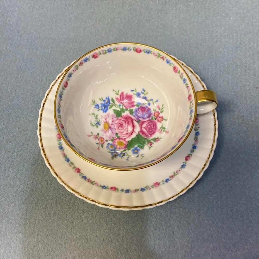 Pink Bernardaud and Co Limoges France Coffee Cup and Saucer